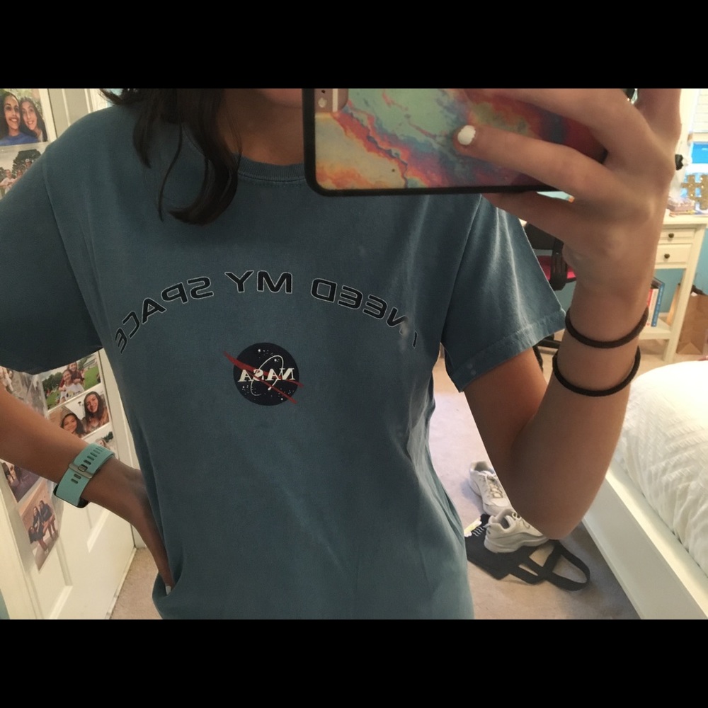 women’s nasa i need my space blue tee